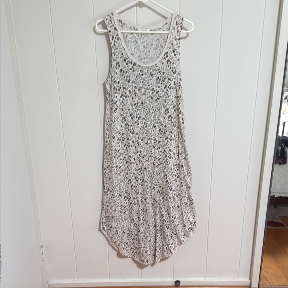 Z Supply Tan and Cream Sleeveless Sundress